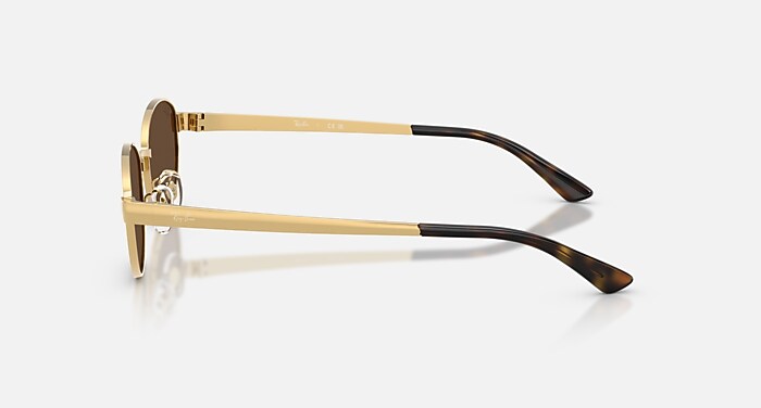 Ray-Ban Sunglasses Unisex Rb3774d - Arista Gold Frame Brown Lenses 55-19