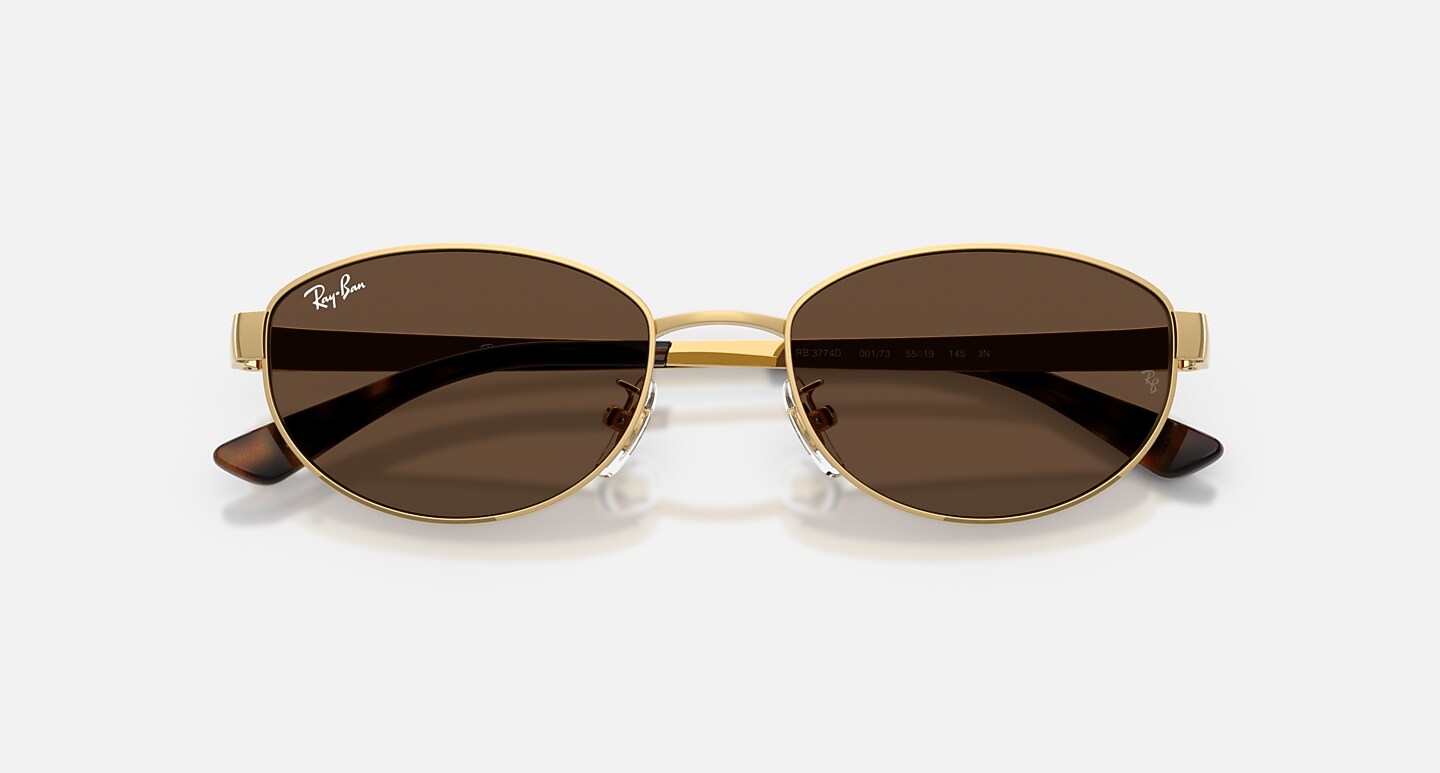 Ray-Ban Sunglasses Unisex Rb3774d - Arista Gold Frame Brown Lenses 55-19