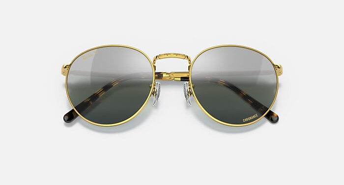 Ray-Ban Sunglasses Unisex New Round - Gold Frame Silver Lenses 53-21 Polarized