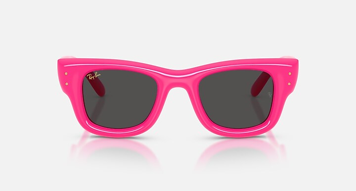 Ray-Ban Sunglasses Unisex Wayfarer Puffer - Fucsia Frame Black Lenses 47-23