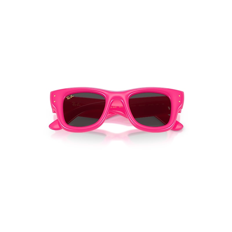 Ray-Ban Wayfarer Puffer Sunglasses Fucsia Frame Black Lenses 47-23