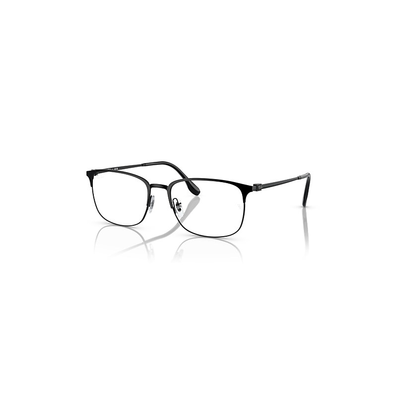 Ray-Ban Eyeglasses Man Rb6494 Optics - Black Frame Clear Lenses Polarized 56-18