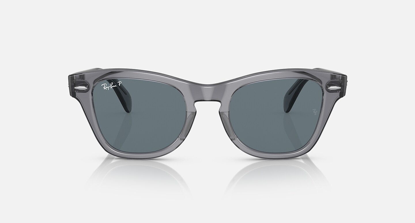 Ray-Ban Sunglasses Rb0707s Transparent Grey Frame Blue Lenses