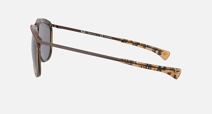 AVIATOR OLYMPIAN Sunglasses in Transparent Havana and Grey  display picture 3