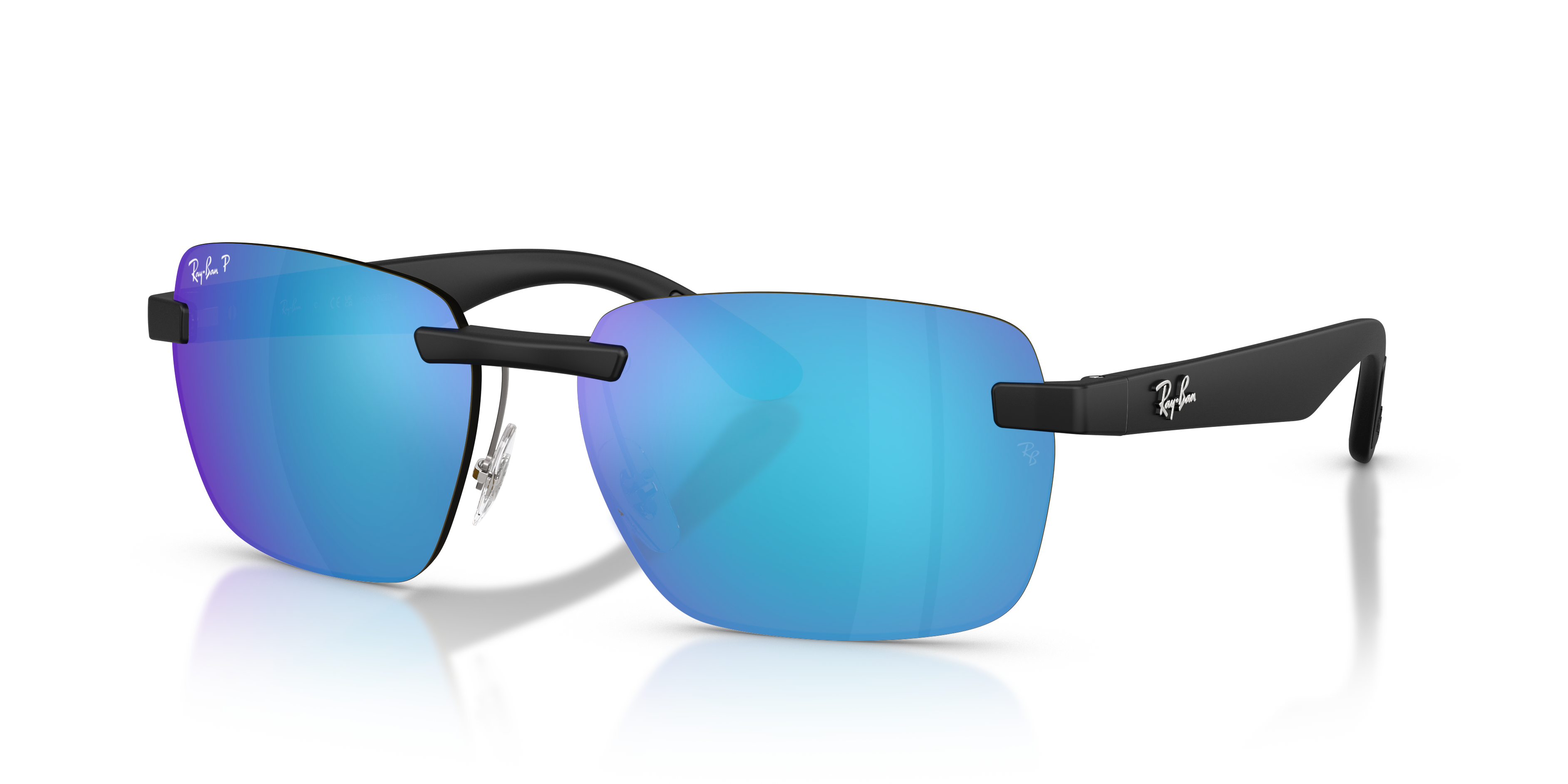 RB4470 POLARIZED+ LENSES Matte Sand Black Frame Polarized Green Lenses 59-16