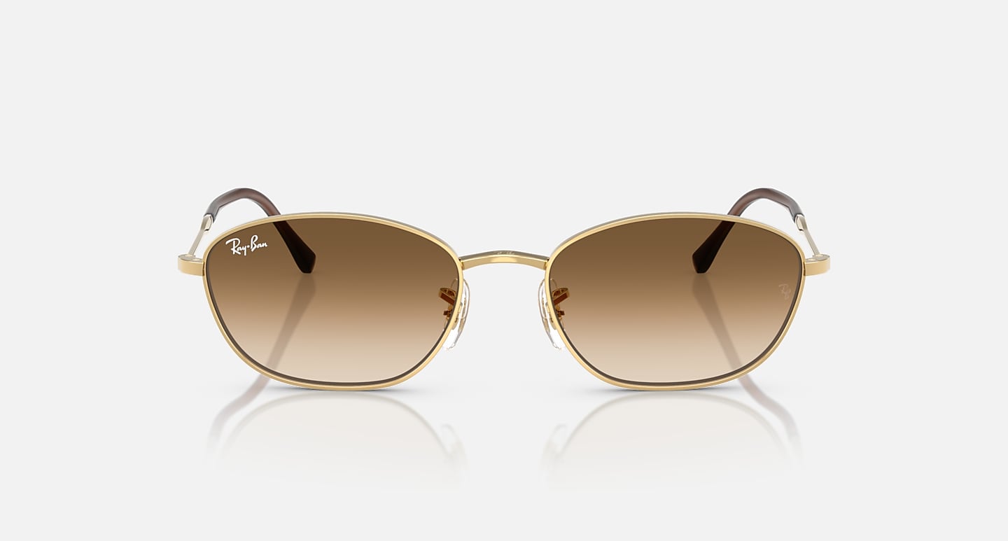 Ray-Ban Sunglasses Woman Rb3749 - Arista Gold Frame Brown Lenses 55-18