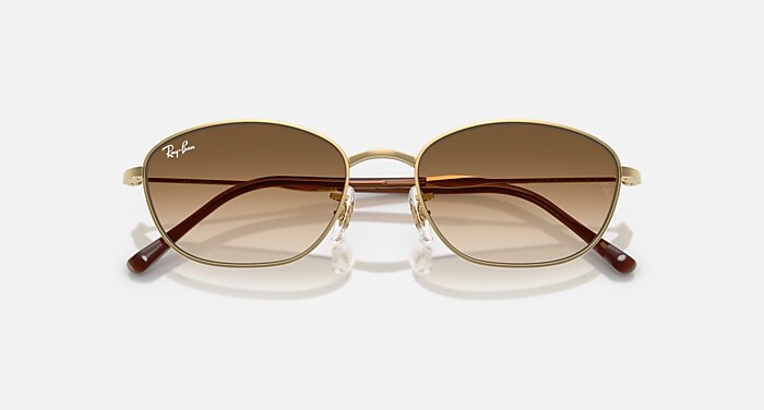 Ray-Ban Sunglasses Woman Rb3749 - Arista Gold Frame Brown Lenses 58-18