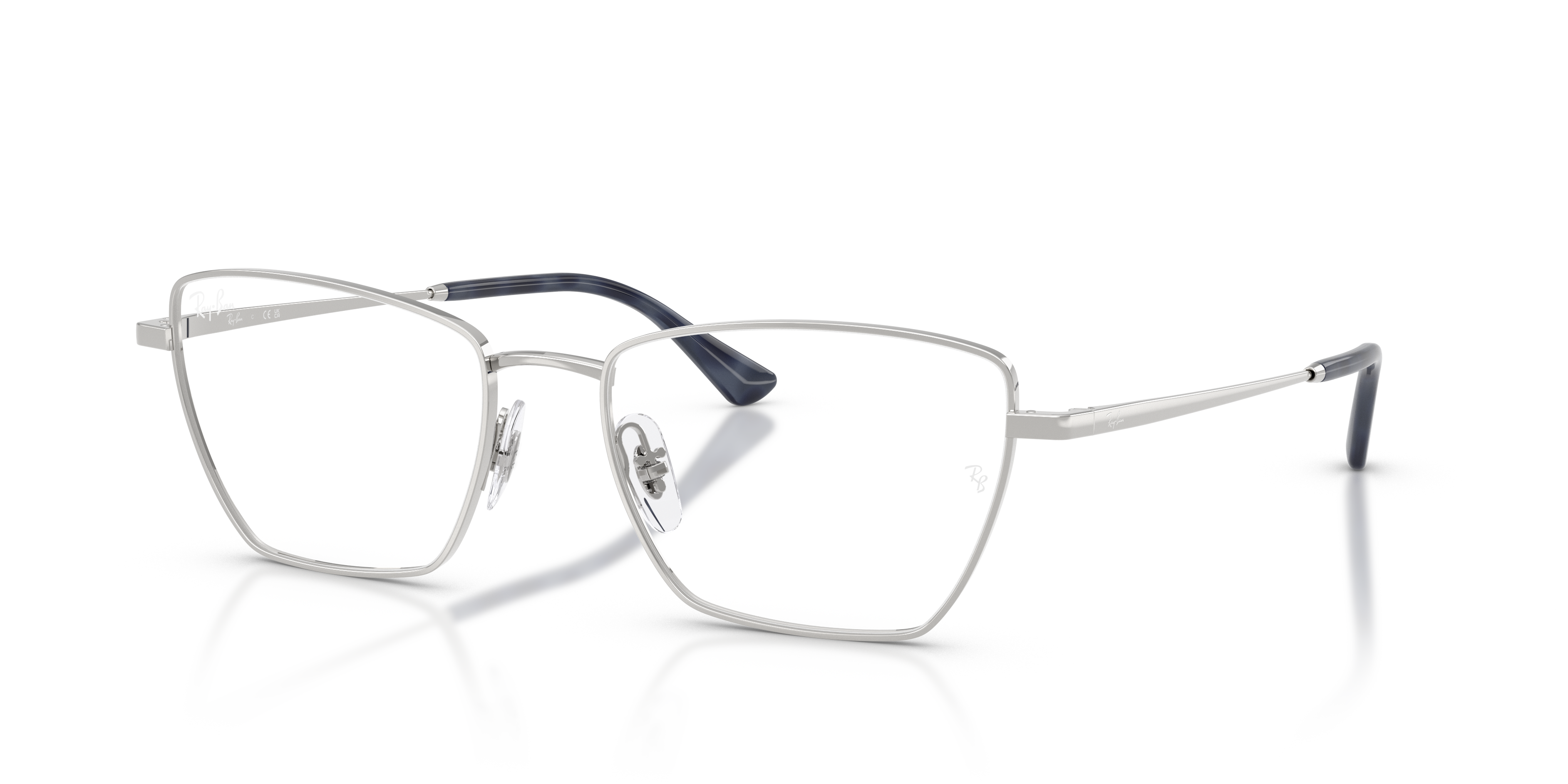 DREA OPTICS BIO-BASED Polished Silver Frame Clear Lenses 53-18