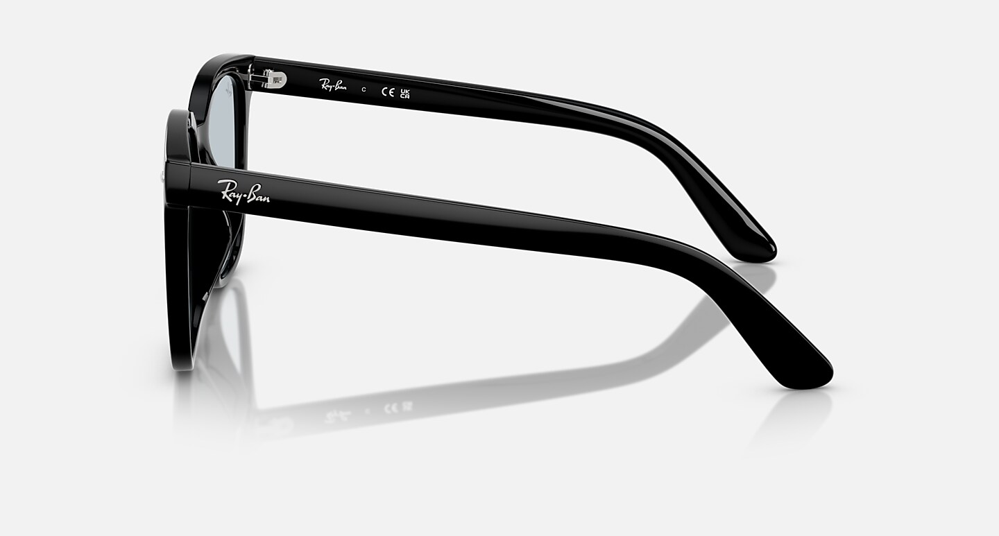 Ray-Ban Sunglasses Unisex Rb4401d Washed Lenses - Black Frame Blue Lenses 57-20