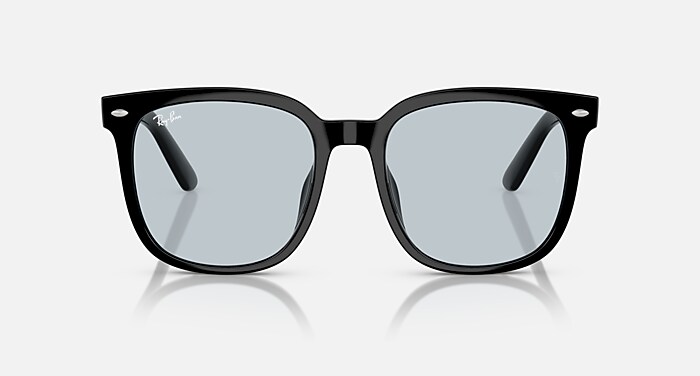 Ray-Ban Sunglasses Unisex Rb4401d Washed Lenses - Black Frame Blue Lenses 57-20