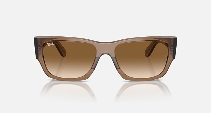 CARLOS Sunglasses in Transparent Light Brown and Clear