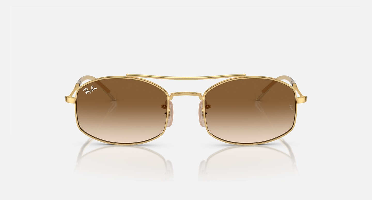 Ray-Ban Sunglasses Rb3719 Gold Frame Brown Lenses