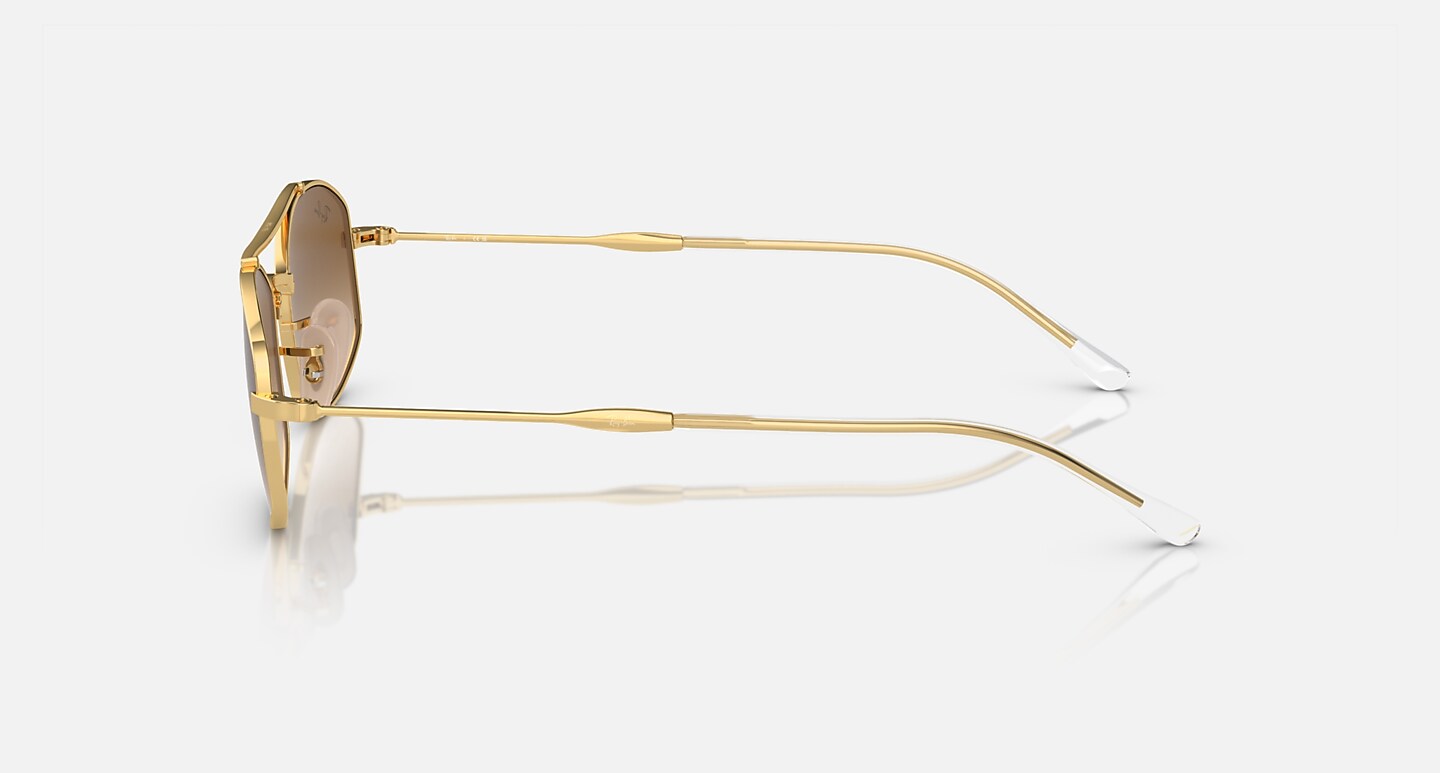 Ray-Ban Sunglasses Rb3719 Gold Frame Brown Lenses