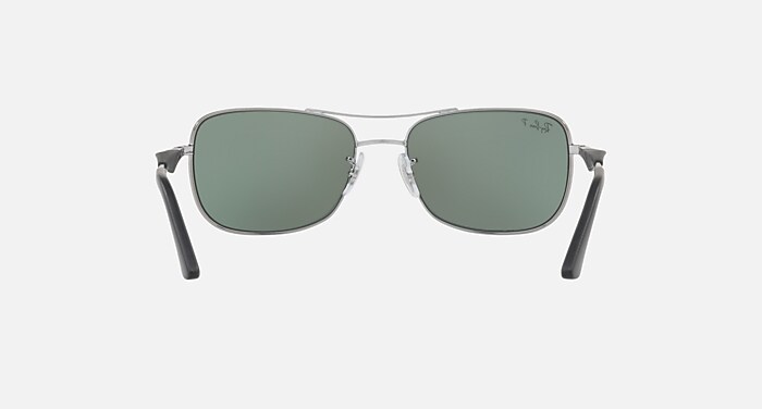Ray-Ban Aviator Silver-Black Frame Only RB3515 004/71 58-17 3N Ray Ban SUNGLASSES Frames RB3515 004/71 58-17 3N Silver Full  main image 3