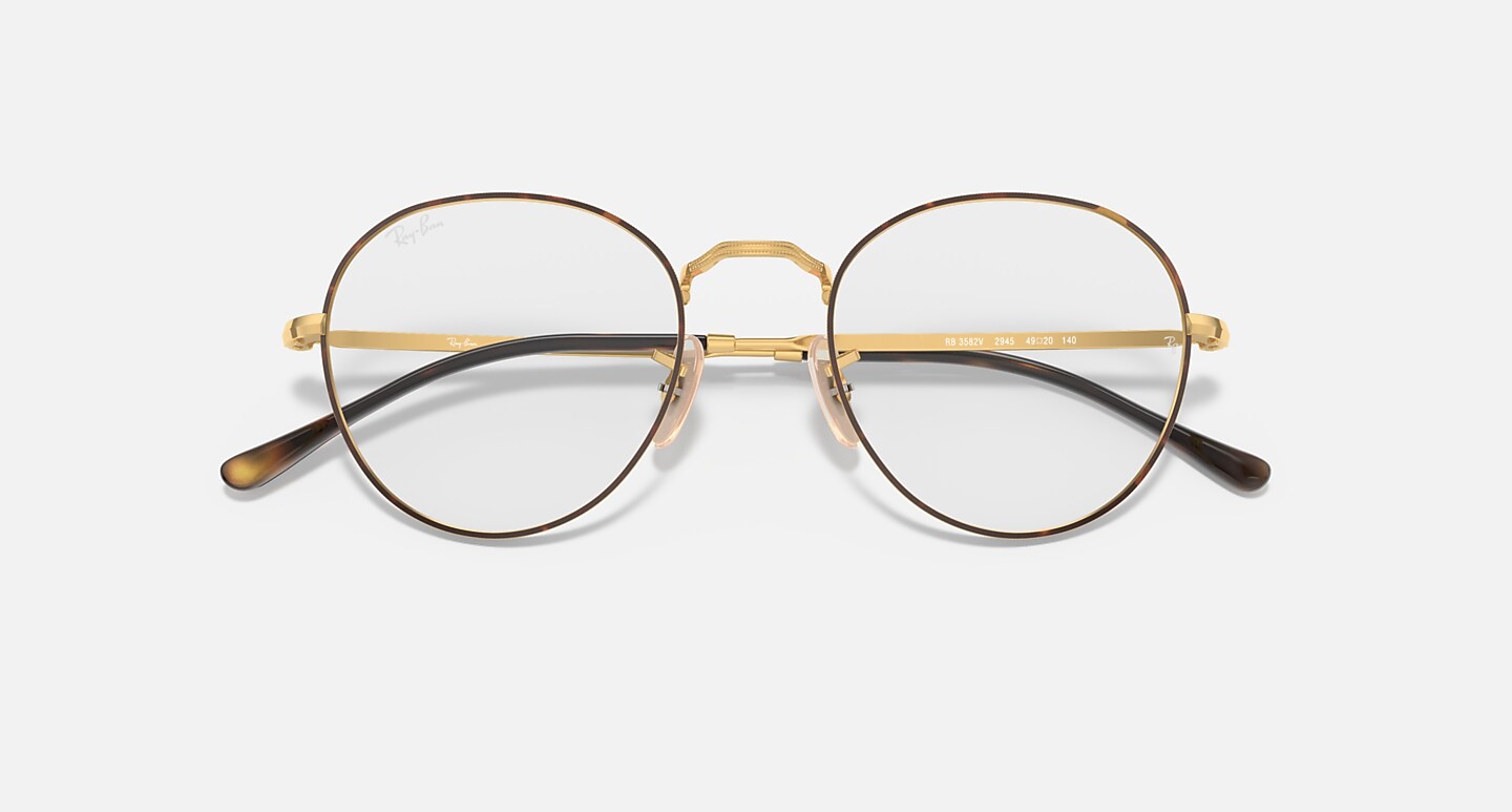 Ray-Ban Eyeglasses Unisex Round Metal Optics II Prescription - Gold Frame Clear Lenses 51-20