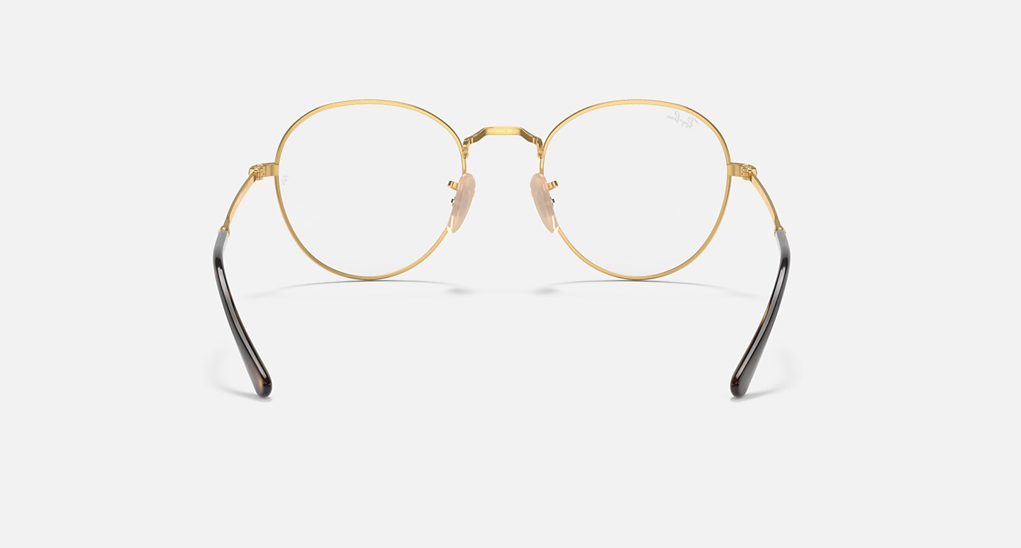 Ray-Ban Eyeglasses Unisex Round Metal Optics II Prescription - Gold Frame Clear Lenses 51-20