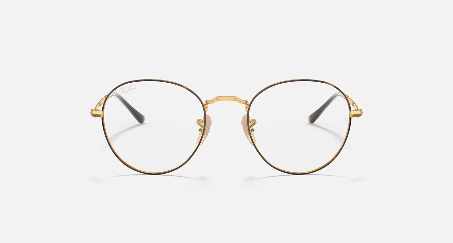 Ray-Ban Eyeglasses Unisex Round Metal Optics II Prescription - Gold Frame Clear Lenses 51-20