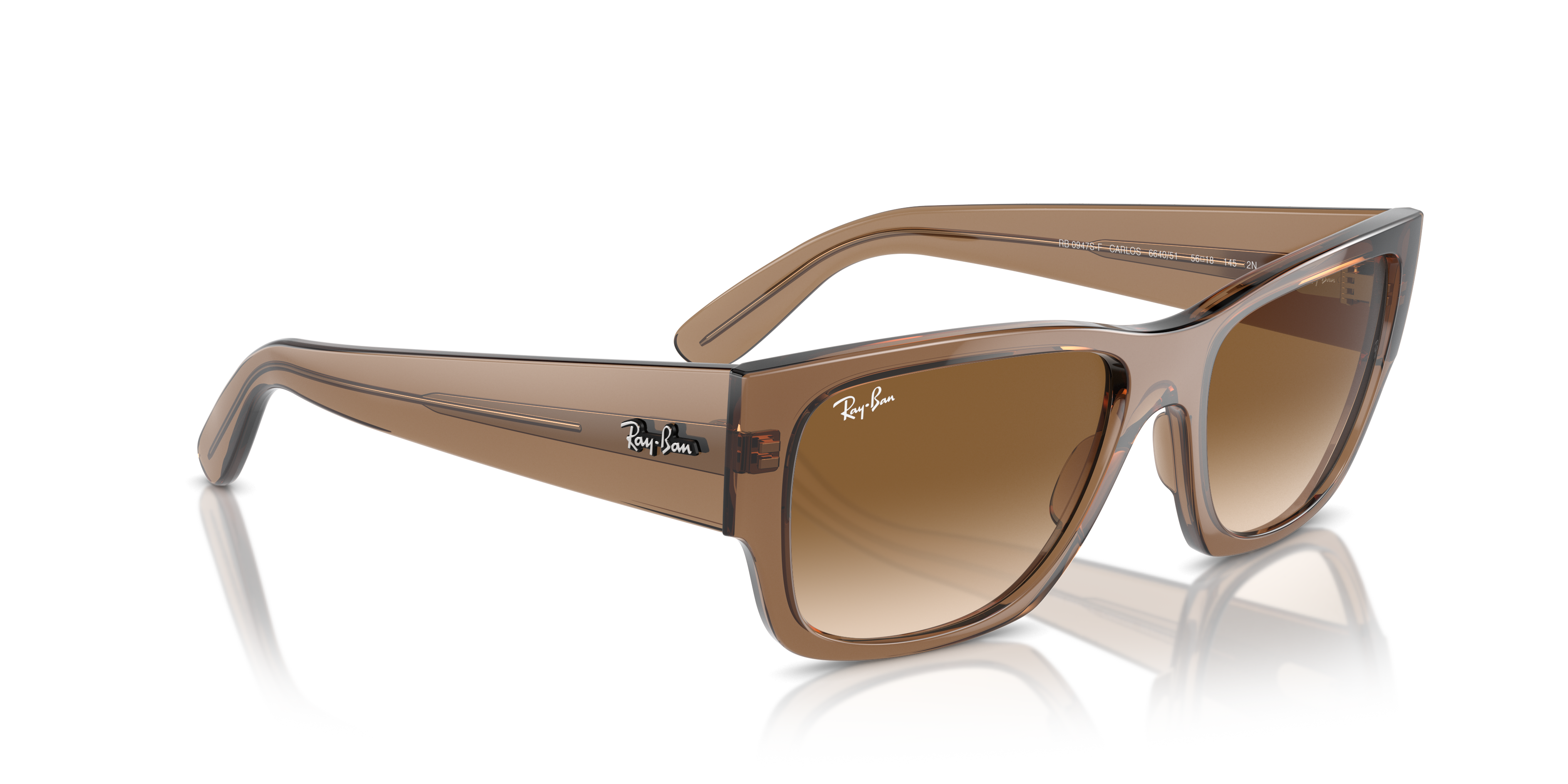 Ray-Ban サングラス ブラウンフレーム レイバン公式ストア】 Ray-Ban® CARLOS サングラス | 透明ライト