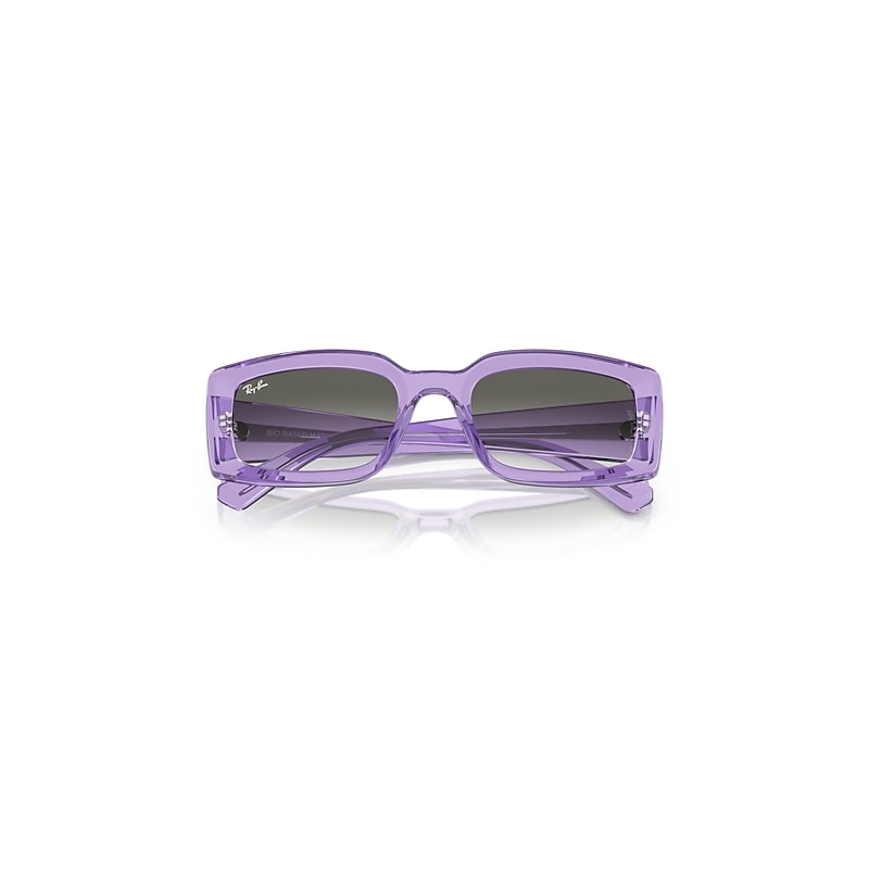 Ray-Ban Kiliane Bio-based Sunglasses Transparent Violet Frame Grey Lenses 54-21