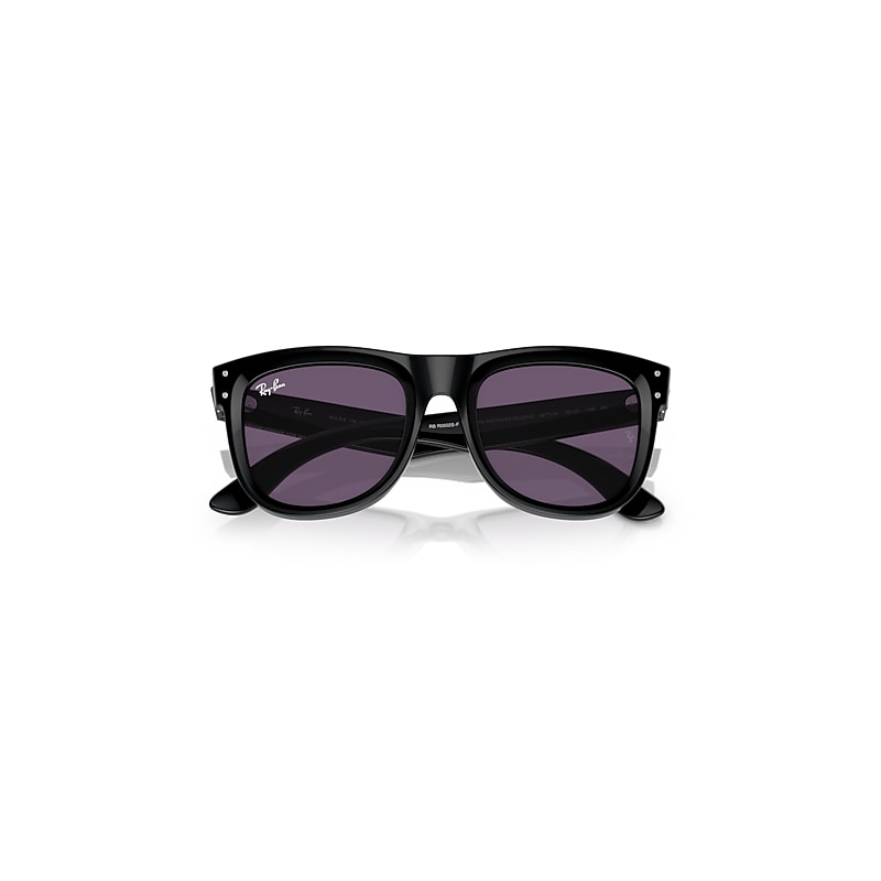 Ray-Ban Wayfarer Reverse Sunglasses Black Frame Violet Lenses 53-20