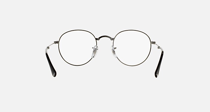 ROUND FOLDING OPTICS Eyeglasses with Gunmetal Frame