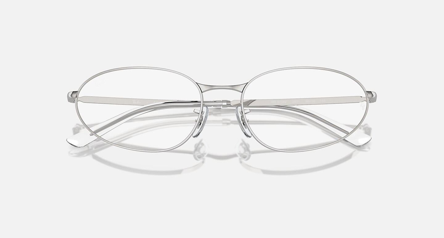 Ray-Ban Eyeglasses Unisex Rb3734v Optics Prescription - Silver Frame Clear Lenses 54-18 Polarized