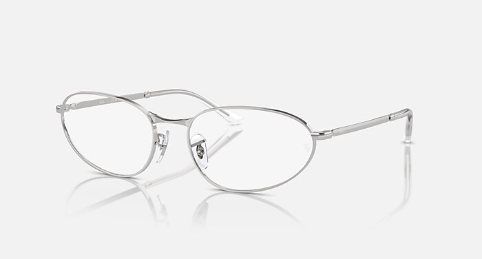 Ray-Ban Eyeglasses Unisex Rb3734v Optics Prescription - Silver Frame Clear Lenses 56-18 Polarized