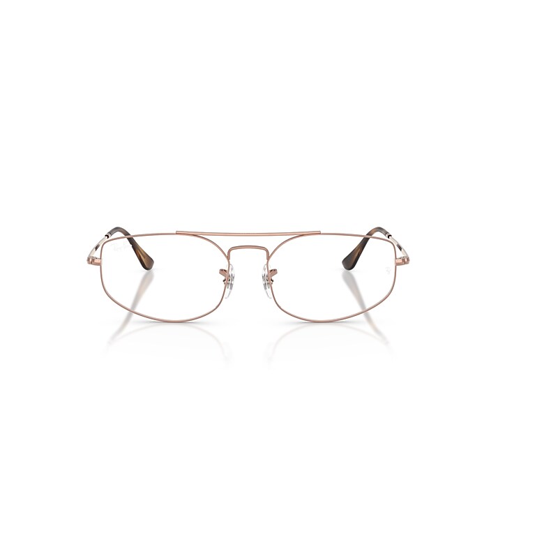 Ray Ban Explorer V Optics Eyeglasses Copper Frame Clear Lenses Polarized 56-17 In Copper