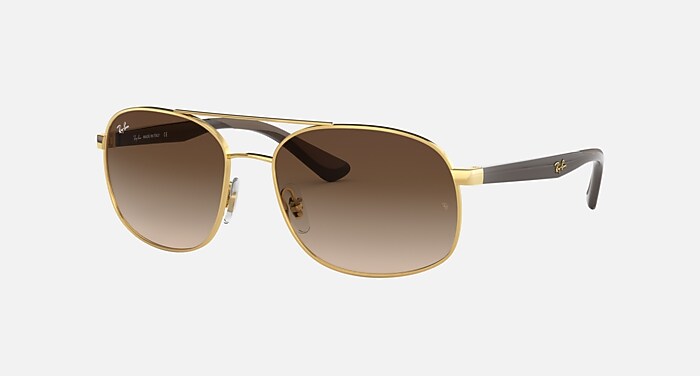 RB3593 Sunglasses in Arista Gold and Brown Gradient Dark Brown 
