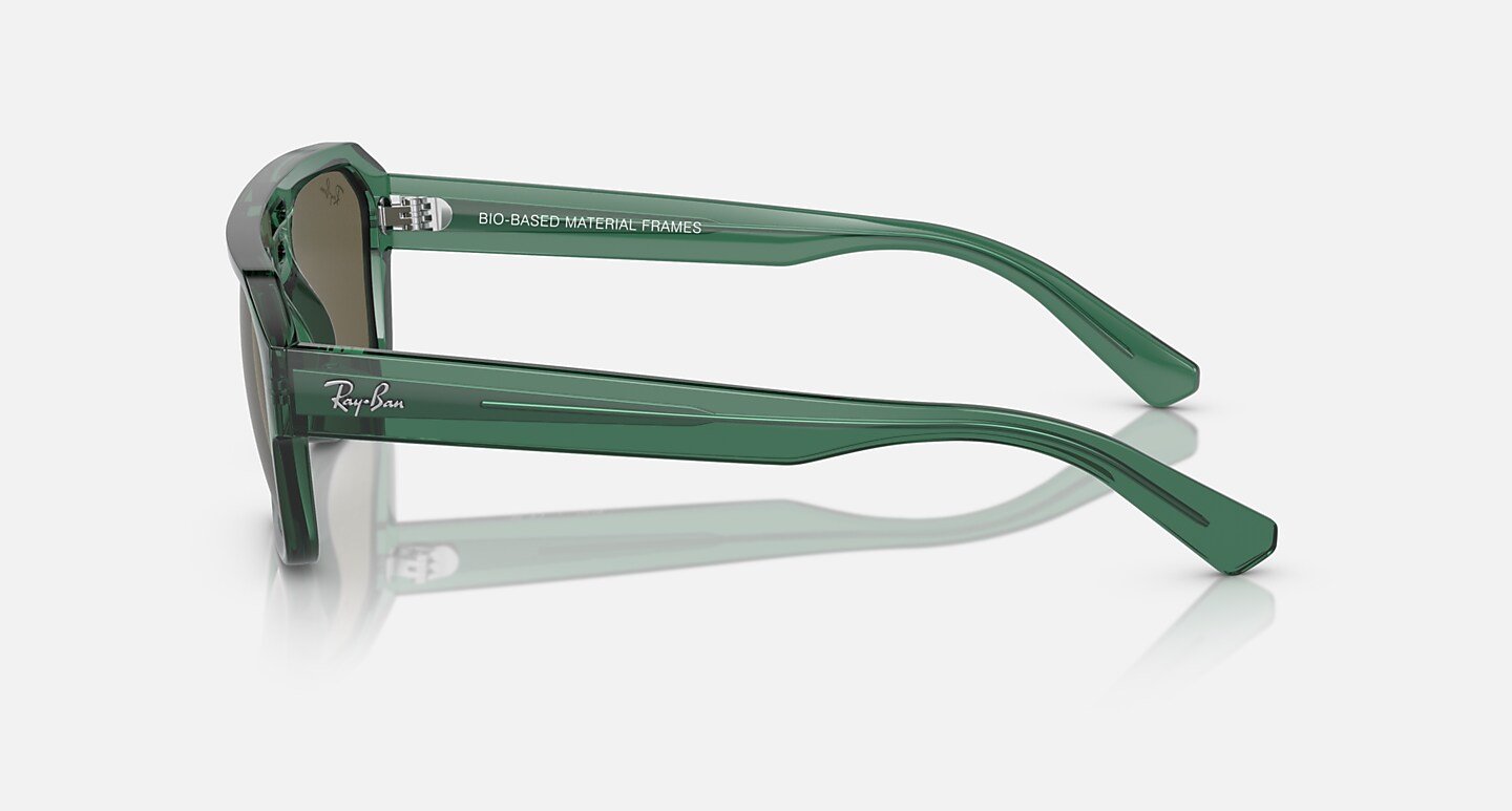 Ray-Ban Sunglasses Unisex Corrigan Bio-based - Transparent Green Frame Brown Lenses 54-20