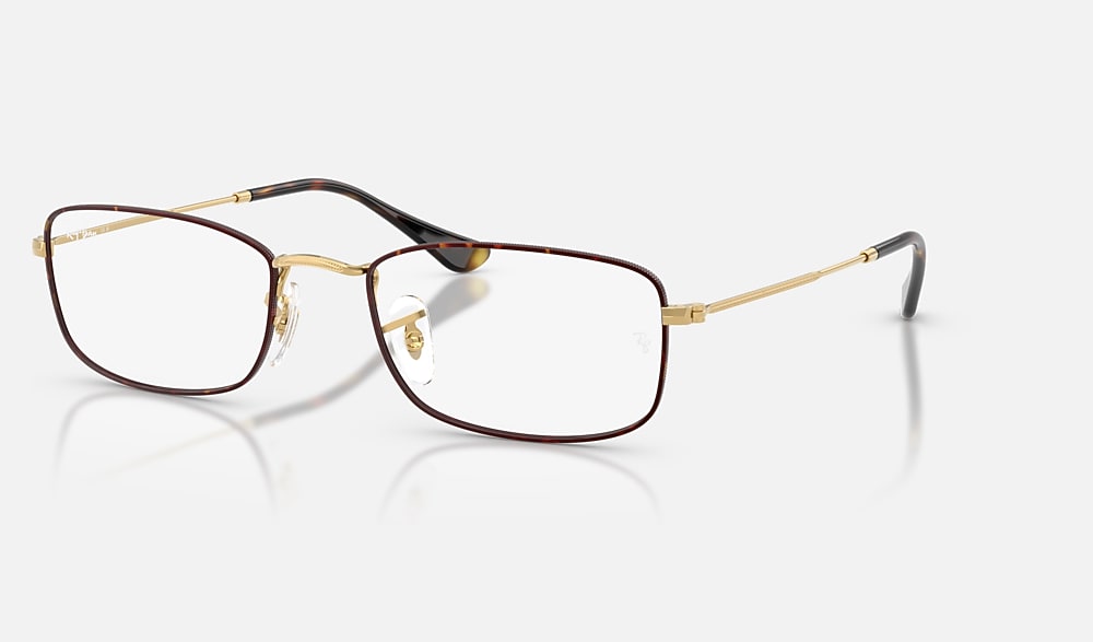 レイバン　RB6647 OPTICS レイバン公式ストア】 Ray-Ban® RB6647 OPTICS メガネ | ゴールド上に