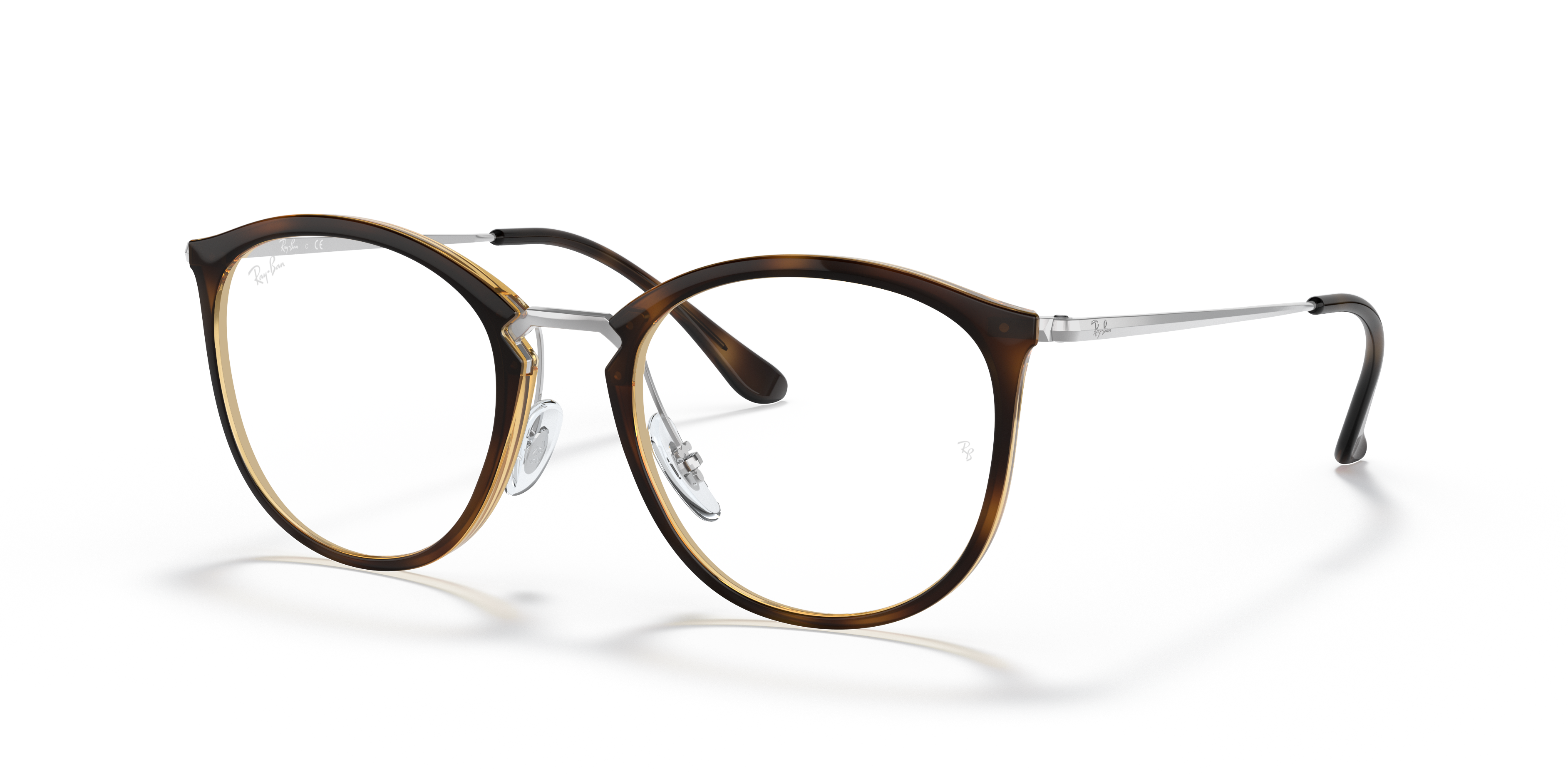 RB7140 OPTICS Polished Havana Frame Clear Lenses 49-20