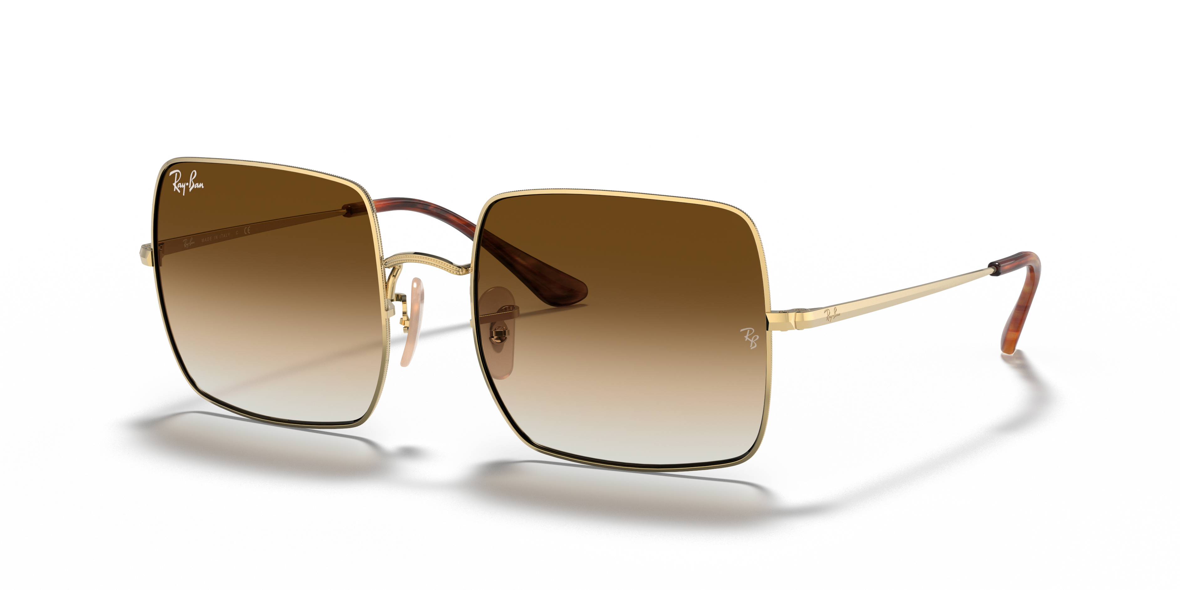 SQUARE 1971 CLASSIC Polished Arista Gold Frame Light Brown Gradient Lenses 54-19