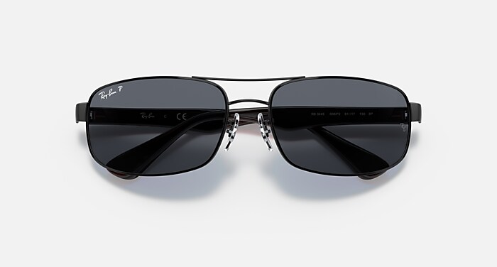 Ray-Ban Sunglasses Man Rb3445 - Black Frame Grey Lenses Polarized 61-17