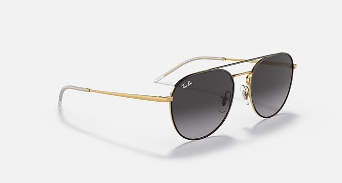 RB3589 Sunglasses in Black On Gold and Grey - RB3589 | Ray  display picture 2