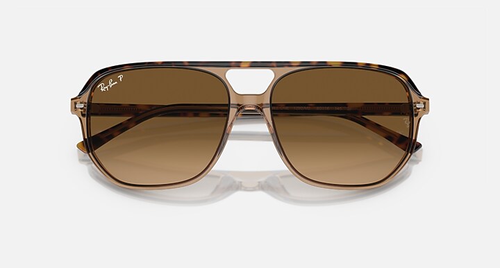 Ray-Ban Sunglasses Unisex Bill One - Havana On Transparent Brown Frame Brown Lenses 57-16 Polarized