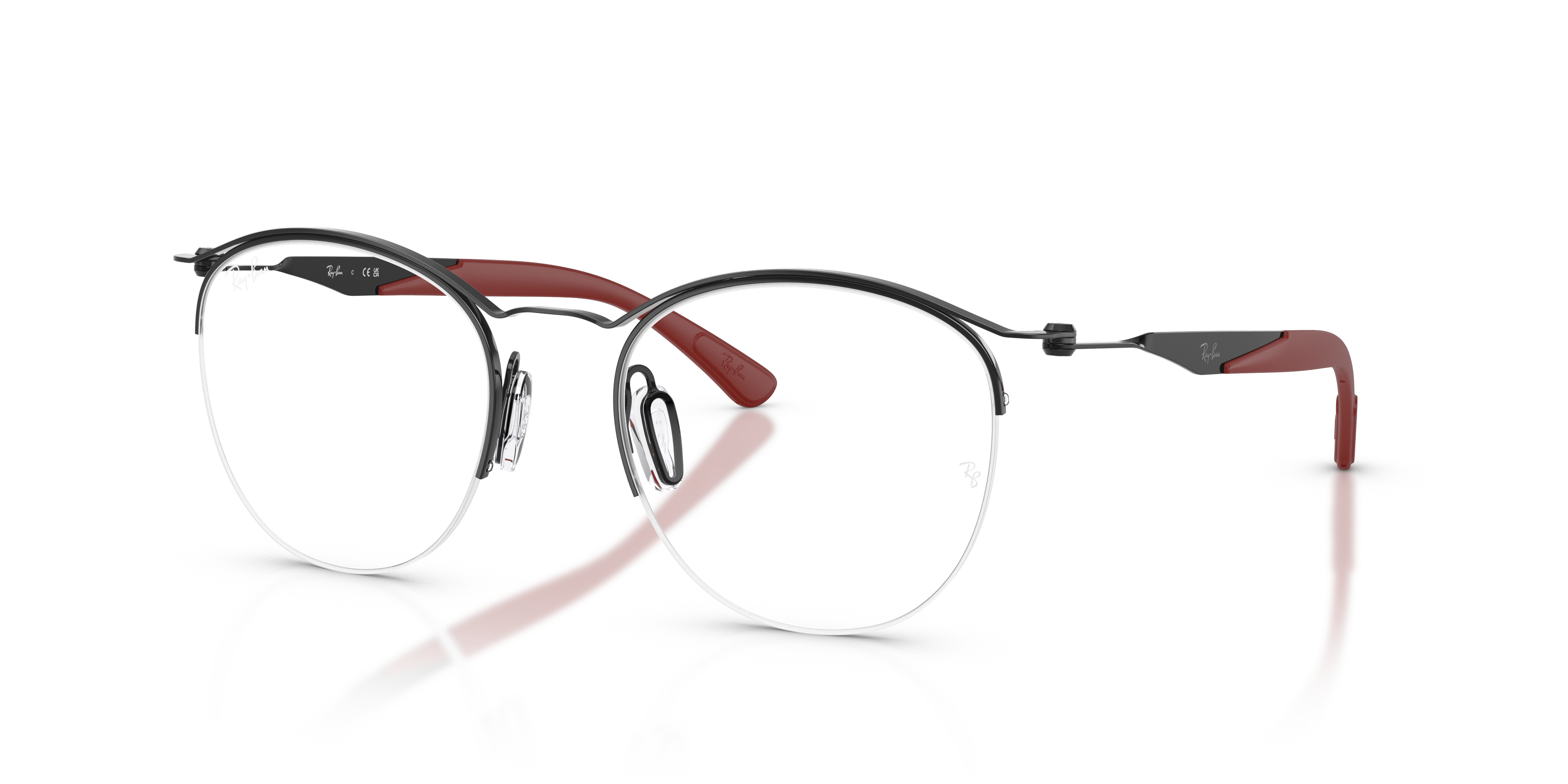 RB7553 OPTICS Matte Black Frame Clear Lenses 50-20