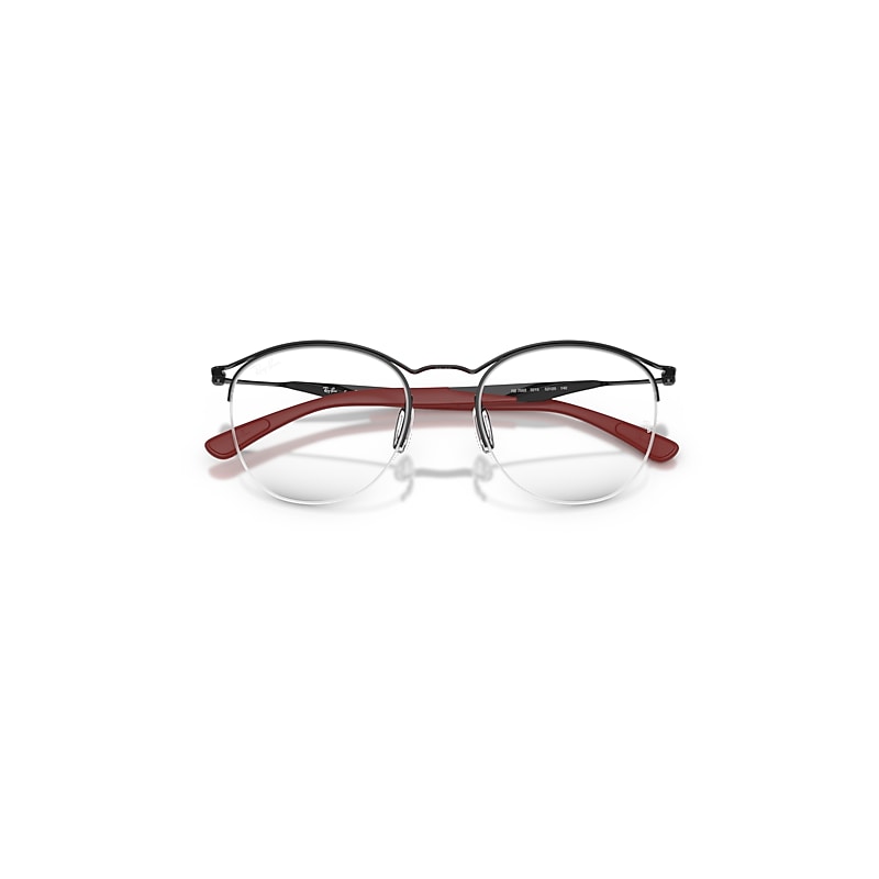 Ray Ban Rb7553 Optics Eyeglasses Black Frame Clear Lenses Polarized 50-20 In Black