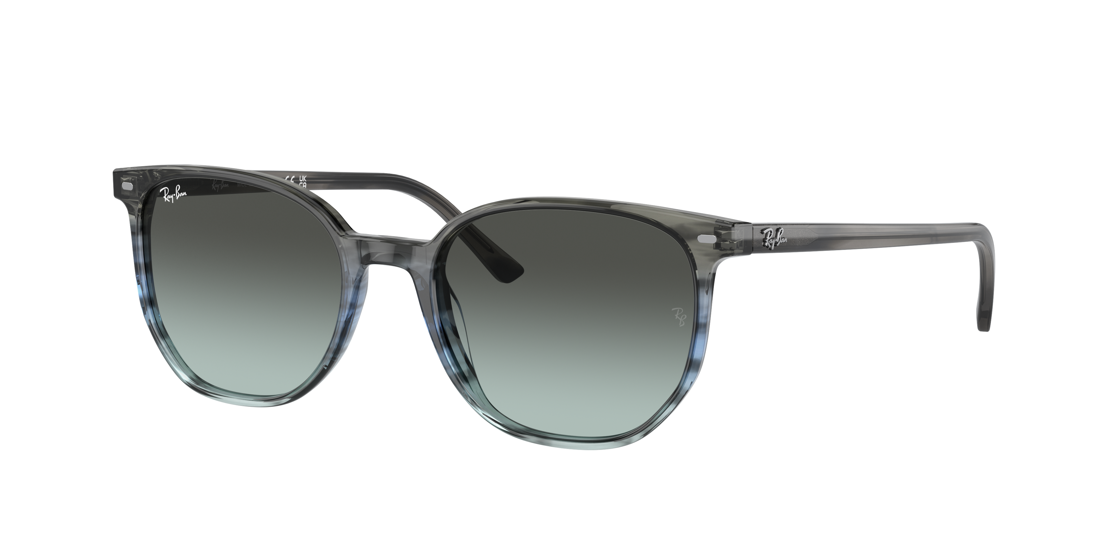 ELLIOT Polished Striped Grey & Blue Frame Blue & Black Lenses 54-19