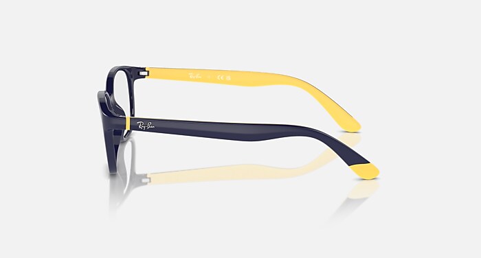 RB1632 OPTICS KIDS BIO-BASED Eyeglasses with Dark Blue On Yellow