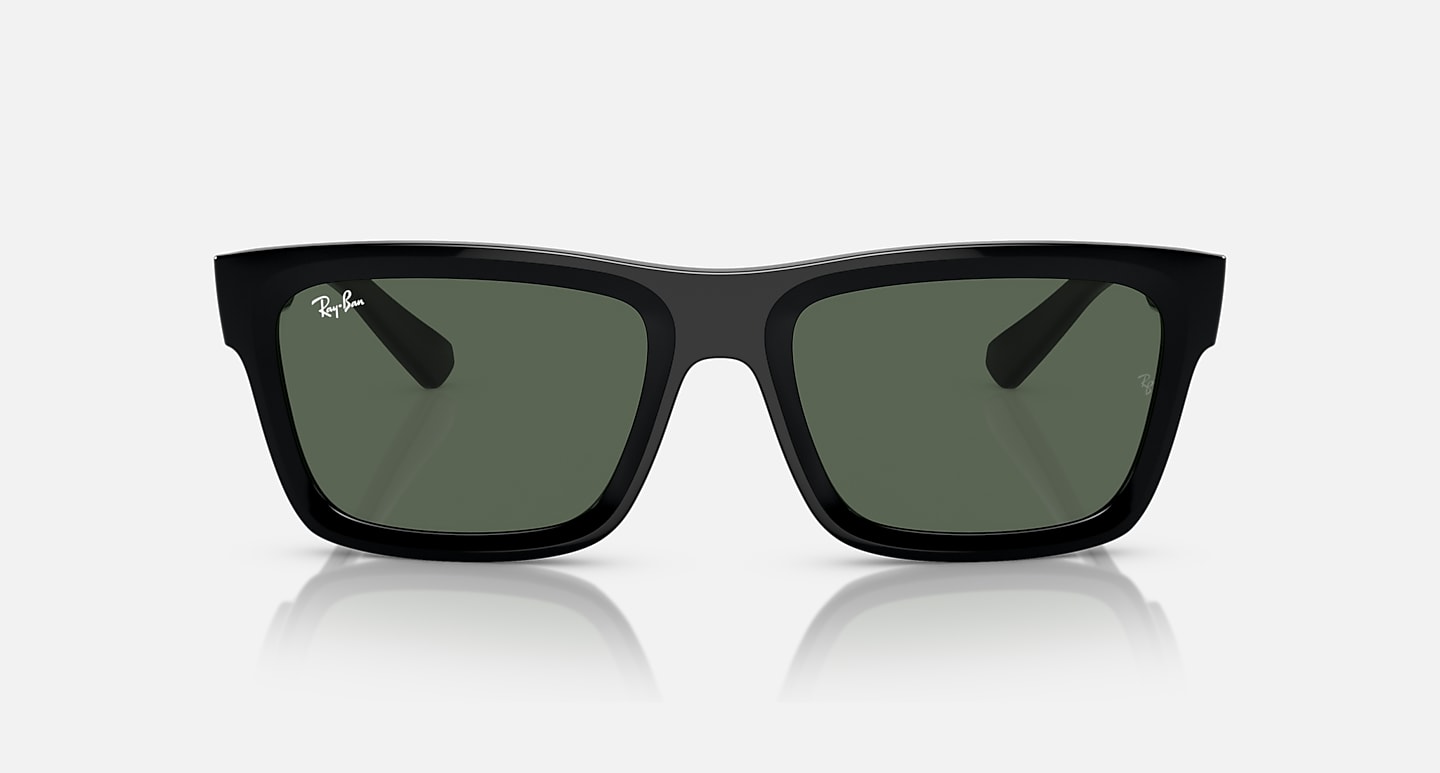 Ray-Ban Sunglasses Unisex Warren Bio-based - Black Frame Green Lenses 57-20
