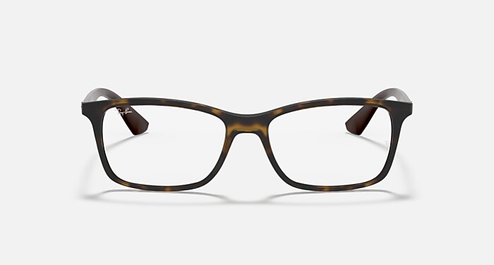 Ray-Ban Eyeglasses Unisex Rb7047 Optics Prescription - Dark Brown Frame Clear Lenses 54-17 Polarized