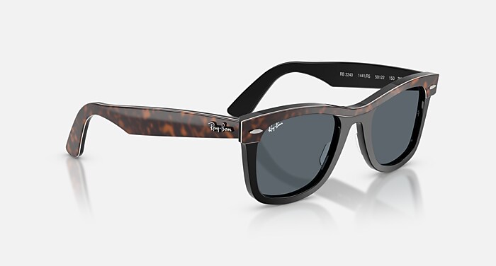 WAYFARER STREET NEAT Sunglasses in Havana On Black and Blue