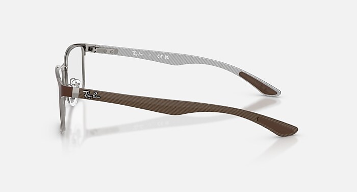 RB8424 OPTICS Eyeglasses with Matte Brown & Gunmetal Frame