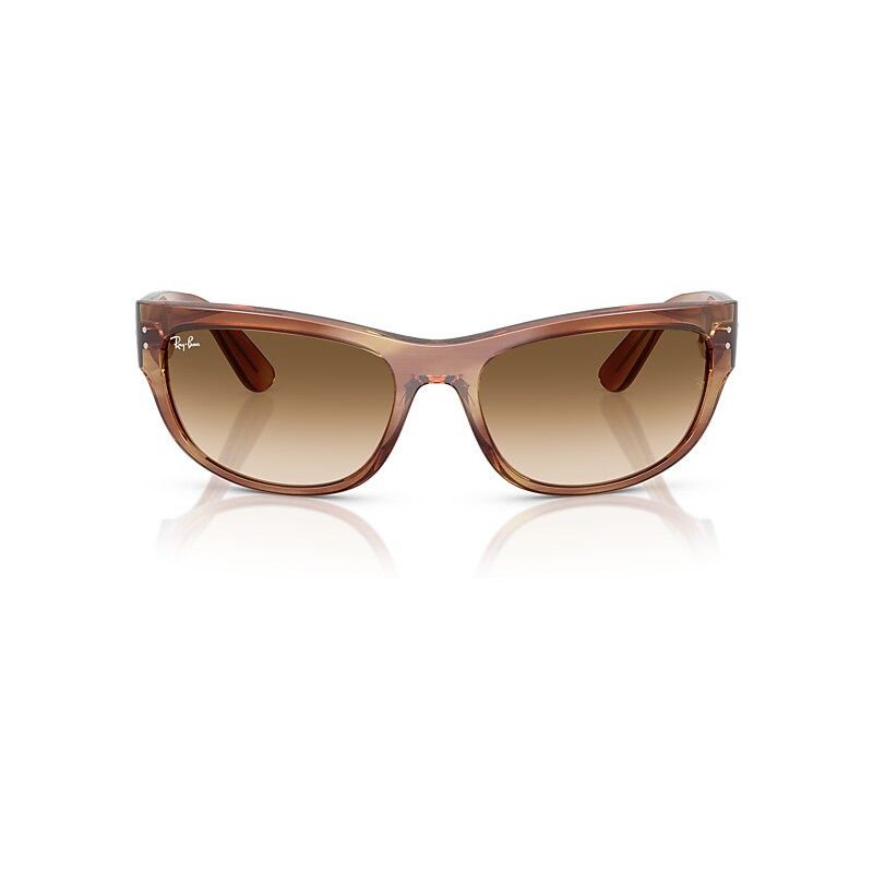 Ray Ban Mega Balorama Sunglasses Striped Brown Frame Brown Lenses 63-19