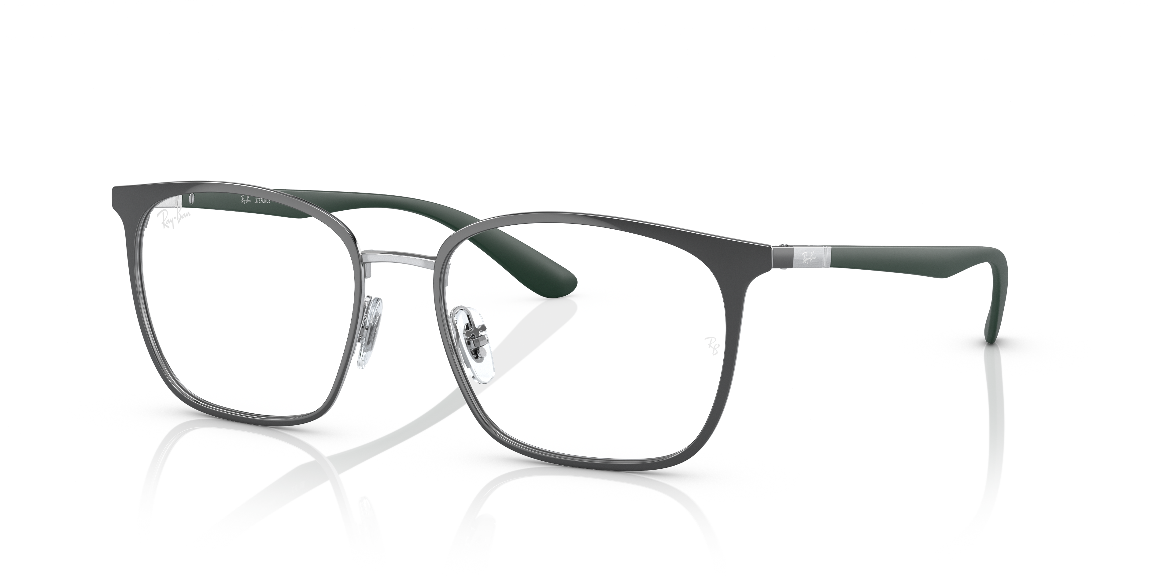 miyuページ RB6486 OPTICS Eyeglasses with Grey On Silver Frame - RB6486
