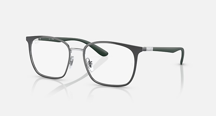 Ray-Ban Eyeglasses Unisex Rb6486 Optics Prescription - Green Frame Clear Lenses 52-17 Polarized