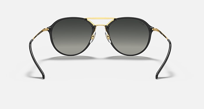 BLAZE DOUBLE BRIDGE Sunglasses in Black and Grey Gradient