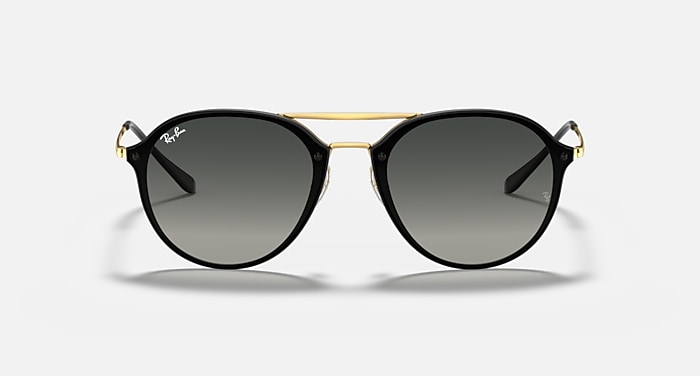 BLAZE DOUBLE BRIDGE Sunglasses in Black and Grey Gradient