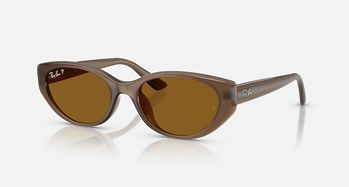 RB4457D BIO-BASED Sunglasses in Transparent Brown and Dark Brown